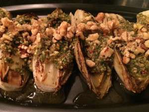Chimichurri-ed Wilted Endives with Walnuts
